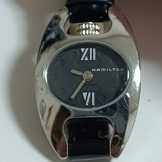 希少モデル　ハミルトン　レディース腕時計　黒色文字盤　稼働品レディース