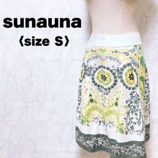 スーナウーナ(SunaUna)のsumauna スーナウーナ　スカート　柄　ネイティブ　インディアン　S 36(ひざ丈スカート)