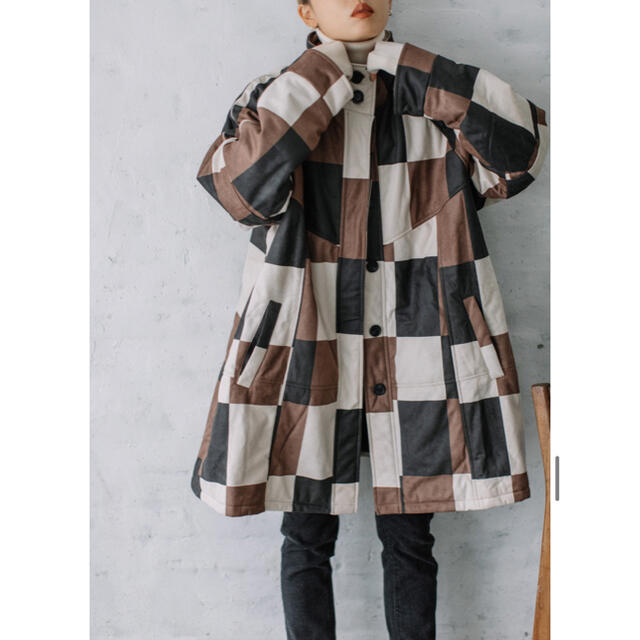 フラッジー flugge pattern puzzled coatレディース