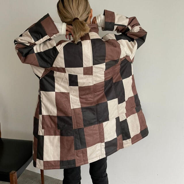 flugge コートpattern puzzled coat