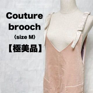 クチュールブローチ(Couture Brooch)の極美品　クチュールブローチ　ノースリーブ　サロペット　ピンク　ロング　M(サロペット/オーバーオール)