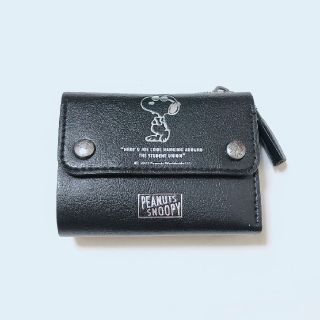 タカラジマシャ(宝島社)の【未使用】スヌーピー 三つ折り財布 黒(財布)