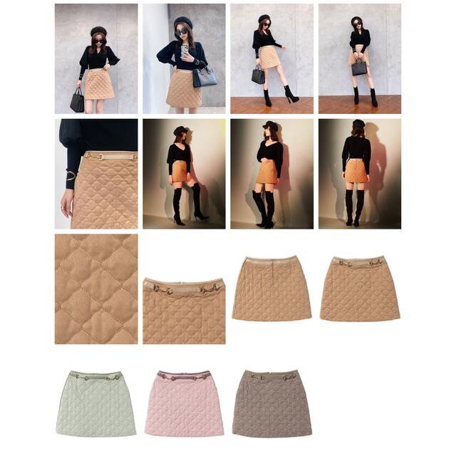 eimy istoire(エイミーイストワール)のeimyistoire  完売品　キルティングスカート レディースのスカート(ミニスカート)の商品写真
