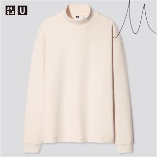 ユニクロ(UNIQLO)のユニクロU モックネックプルオーバー　ナチュラルM(Tシャツ(長袖/七分))