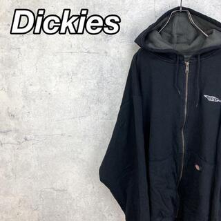 ディッキーズ(Dickies)の希少 90s ディッキーズ フルジップパーカー 刺繍ロゴ ビッグシルエット 美品(パーカー)