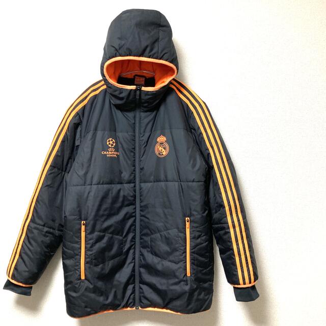 くすみ水色 美品 ADIDAS× REAL MADRID レアルマドリード ナイロンJKT