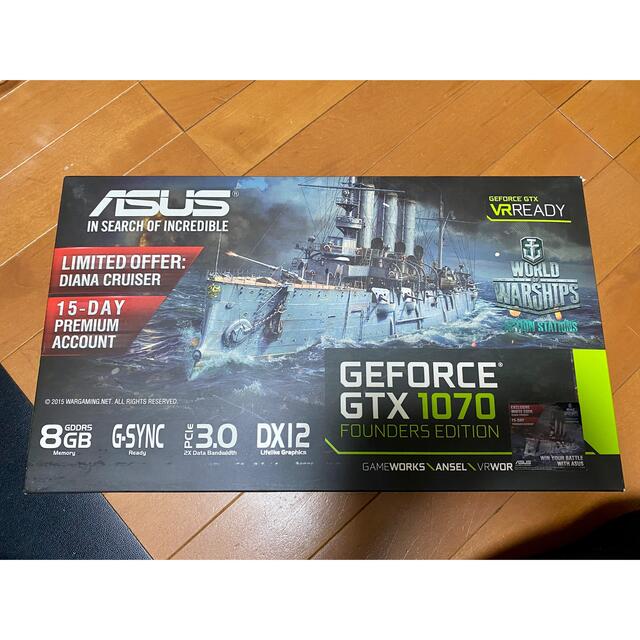 グラフィックボード　Asus GeForce GTX 1070 8GBPCパーツ