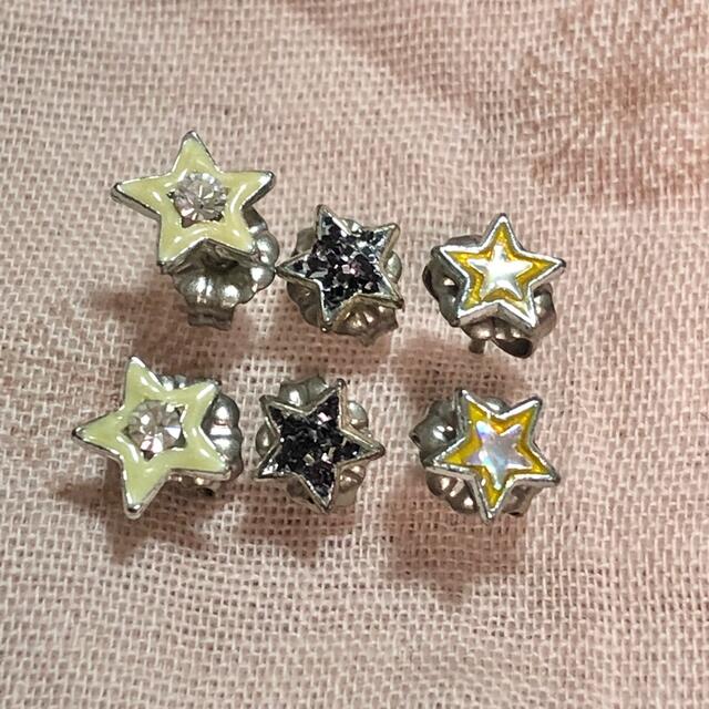 ☆ USED 3個セット　星　スターモチーフ　ピアス レディースのアクセサリー(ピアス)の商品写真