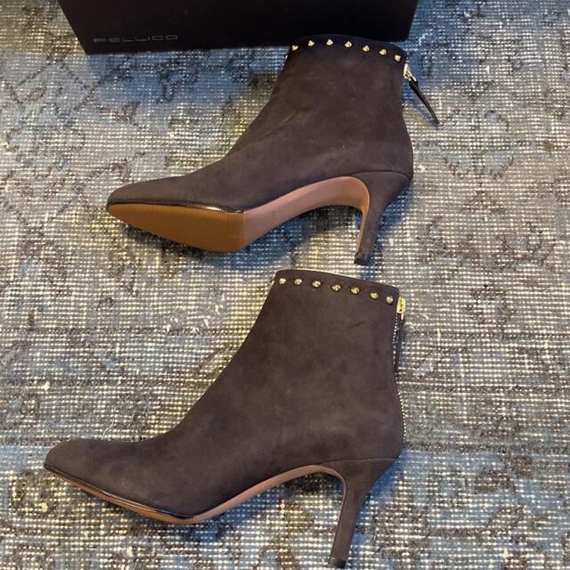 新品 PELLICOショートブーツTAXI(タキシー) 37.5チャコールグレー