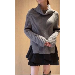 【ONLINE限定】フリルコンビニットワンピース GRY 【ONLINE限定】フリルコンビニットワンピース GRY