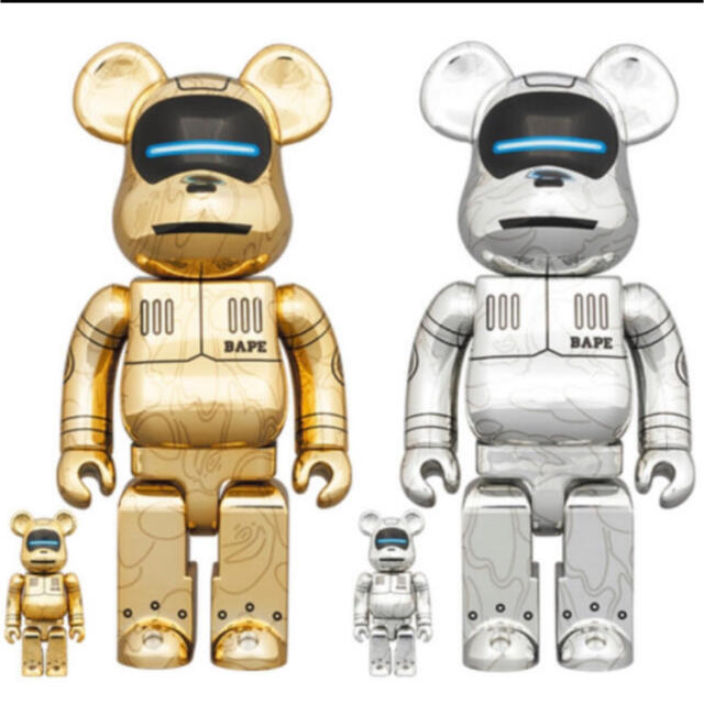 送料込み 金銀SET BE@RBRICK BABY MILO 100%&400%フィギュア