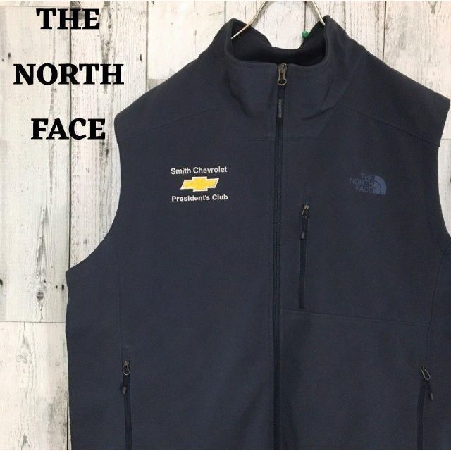 THE NORTH FACE - 美品US規格ノースフェイス刺繍ロゴ企業ロゴベスト青