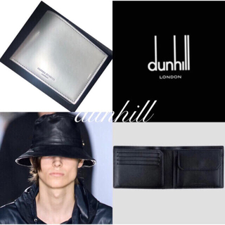 ダンヒル(Dunhill)の【送料無料☆新品】Dunhill DUKE Leather2折財布 Silver(折り財布)