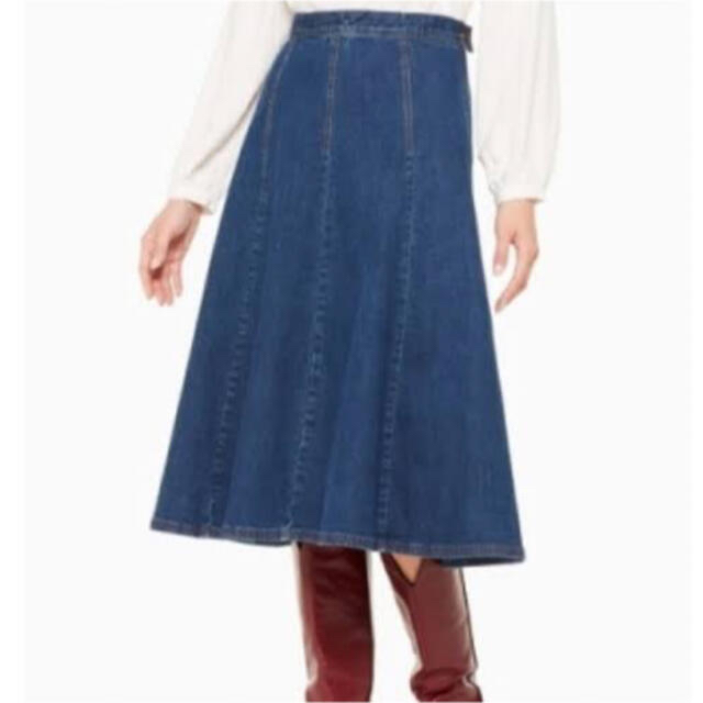 kate spade new york(ケイトスペードニューヨーク)のkate spade  Denim Midi Skirt  レディースのスカート(ひざ丈スカート)の商品写真