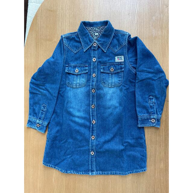 デニム　ワンピース　130cm キッズ/ベビー/マタニティのキッズ服女の子用(90cm~)(ワンピース)の商品写真