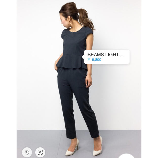 BEAMS(ビームス)のbeams ペプラムセットアップ レディースのパンツ(クロップドパンツ)の商品写真