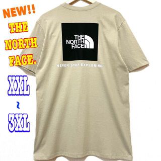 ザノースフェイス(THE NORTH FACE)のビッグサイズ ♪ ノースフェイス BOX Tシャツ ベージュ XXL ~(Tシャツ/カットソー(半袖/袖なし))