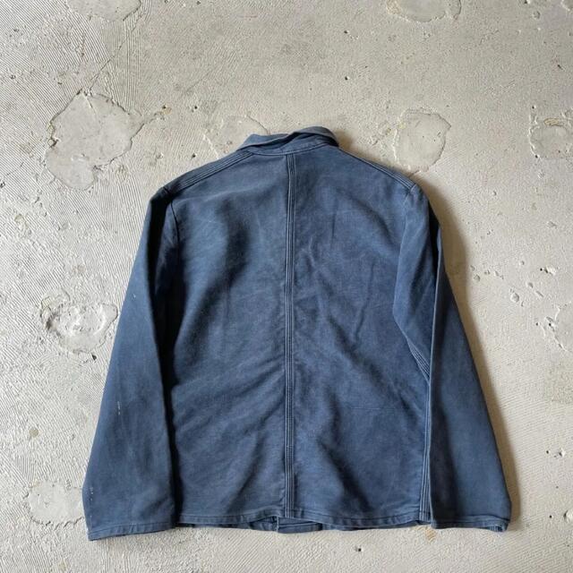 50s French vintage Blue moleskin jacket メンズのジャケット/アウター(カバーオール)の商品写真