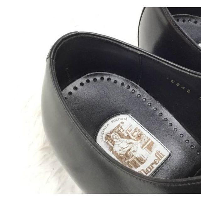marelliマレリーモデル75343ストレートチップシューズブラック24cm メンズの靴/シューズ(ドレス/ビジネス)の商品写真