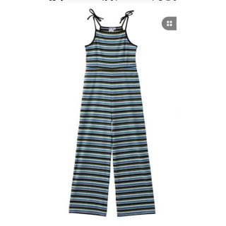 エックスガール(X-girl)のX-girl オールインワン　STRIPED CAMI ALL IN ONE(オールインワン)