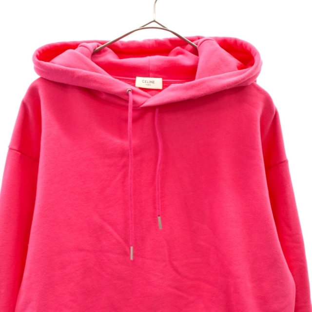 CELINE セリーヌ 21SS LOOSE HOODIE WHIT HOOD LOGO 2Y499052H フードロゴスウェットプルオーバーパーカー ピンク