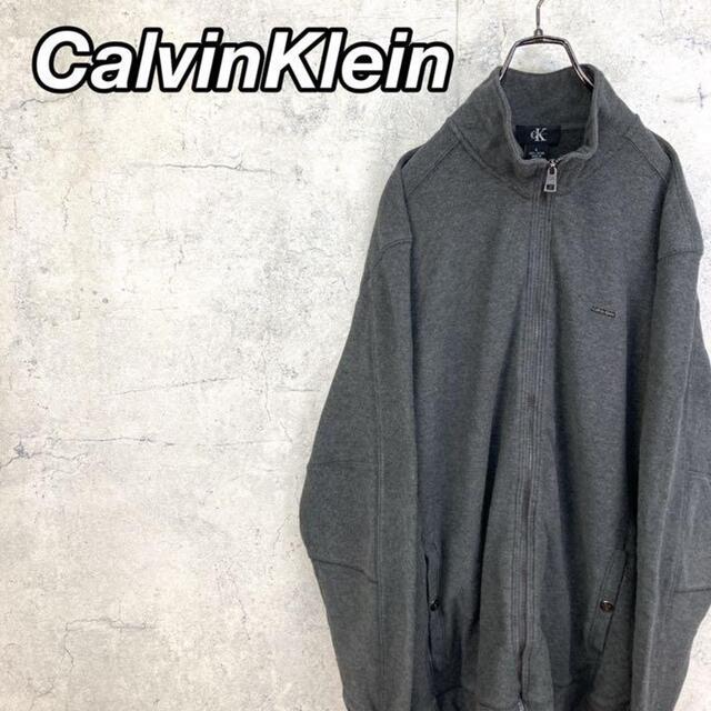 Calvin Klein(カルバンクライン)の希少 90s カルバンクライン ニットブルゾン メタルロゴ メンズのジャケット/アウター(ブルゾン)の商品写真