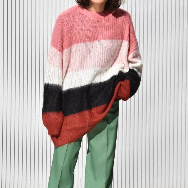フラワーB ブルーグレイ DAIRIKU 22SS NANA Mohair Knit | www