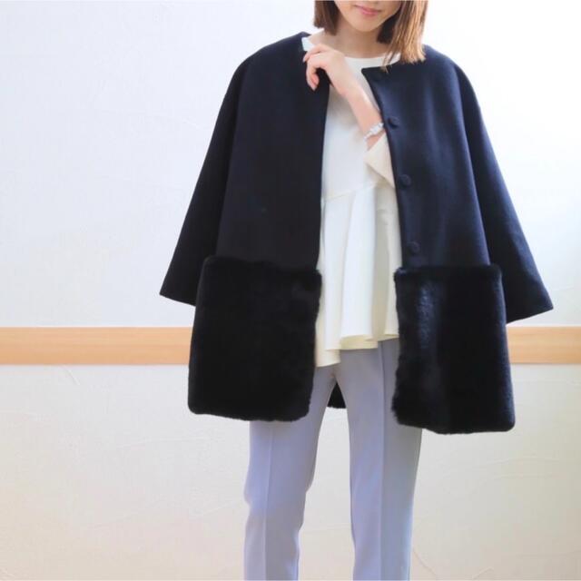 いましたの 裾ファーコートの通販 by mikashop|ラクマ っておりそ