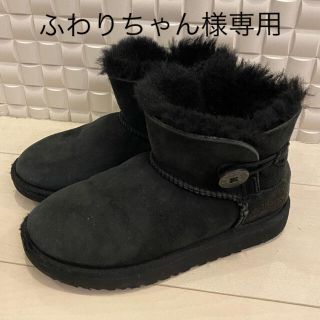 アグ(UGG)のUGG ／アグキッズ　ブーツ　ブラック　20センチ　ラルフローレン　ニット(ブーツ)