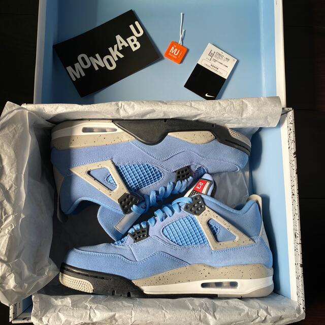 NIKE AIR JORDAN 4 "UNIVERSITY BLUE" 28cm