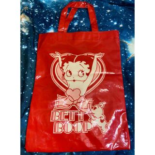 Betty boop ベティちゃんビニールコーティングバッグ　トート　未使用保管(トートバッグ)