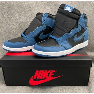 ナイキ(NIKE)のaj1 dark marina Blue(スニーカー)