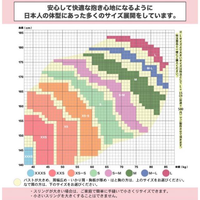 アコアコスリング AKOAKO スリング しじらピンク／灰桜 XS-S 収納袋付 キッズ/ベビー/マタニティの外出/移動用品(スリング)の商品写真