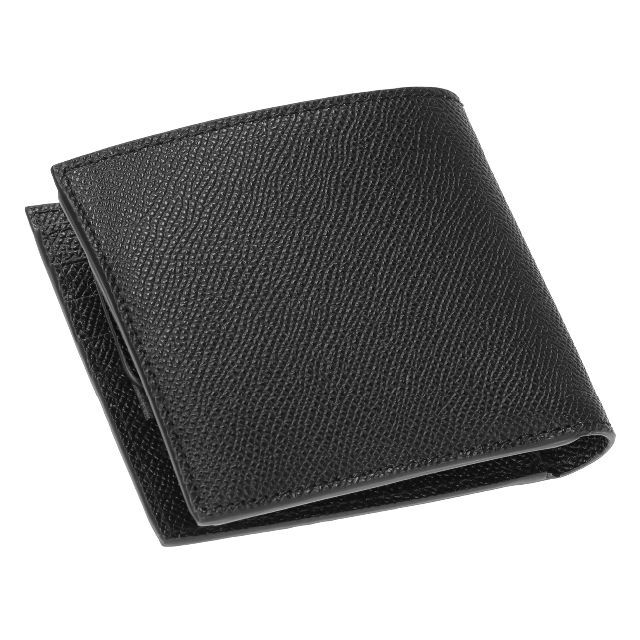 未使用 正規品 バーバリー 二つ折り財布 メンズ ブラック 黒 オープン式