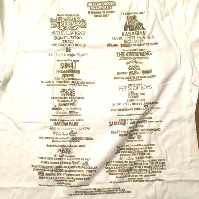 Lサイズ サマソニ 2007 サマーソニック Tシャツ 夏フェス メンズのトップス(Tシャツ/カットソー(半袖/袖なし))の商品写真