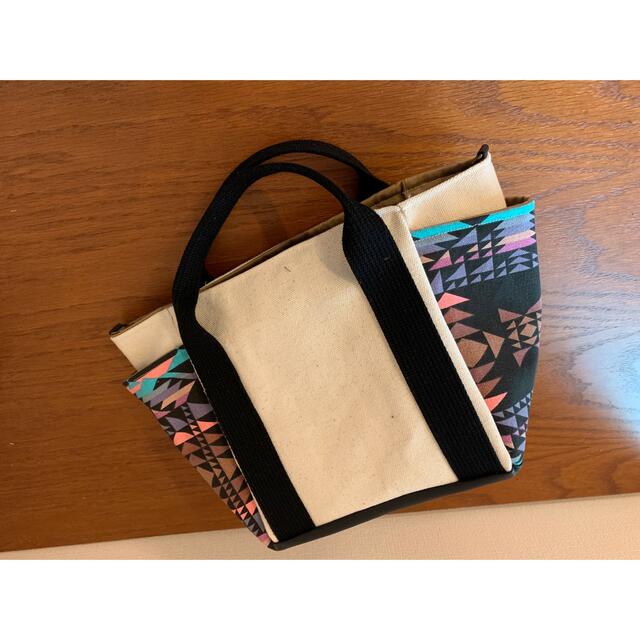 sale☆native×帆布☆4Pocket tote bag ハンドメイドのファッション小物(バッグ)の商品写真