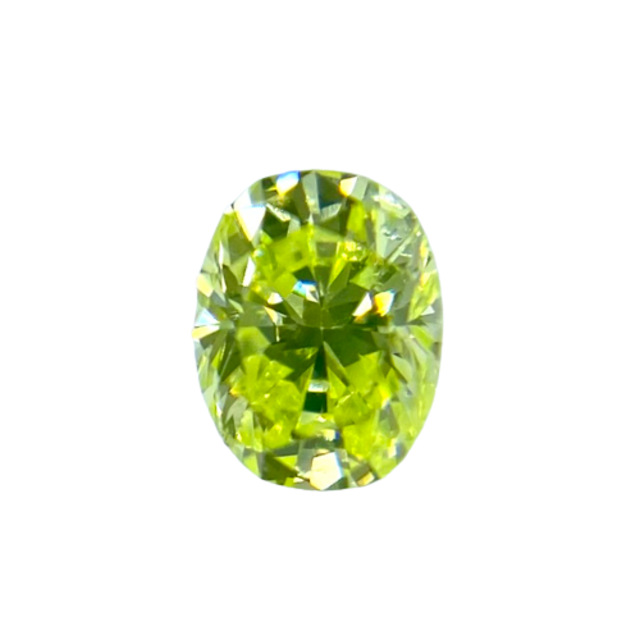 FANCY INTENSE YELLOW GREEN 0.127ct OV rotondaro.com.uy