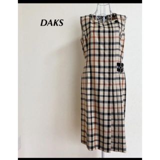 DAKS - DAKS ダックス ワンピース ジャンパースカート ハウスチェック