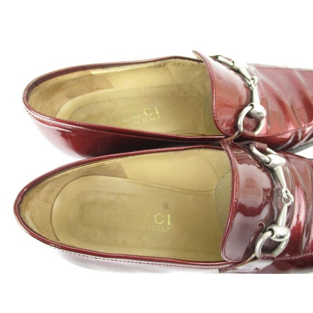グッチ ホースビット ウェブライン ローファー 革靴 35.5C(約22.5cm-