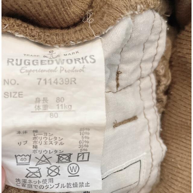 RUGGEDWORKS(ラゲッドワークス)のRUGGEDWORKS☆80cm★ブラウンパンツ キッズ/ベビー/マタニティのベビー服(~85cm)(パンツ)の商品写真