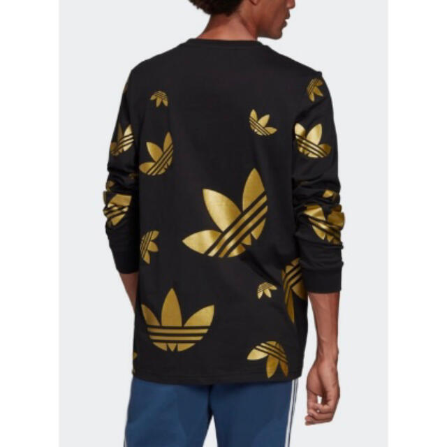 adidas(アディダス)のadidas トレフォイル　総柄　レア　ゴールド　ブラック メンズのトップス(Tシャツ/カットソー(七分/長袖))の商品写真