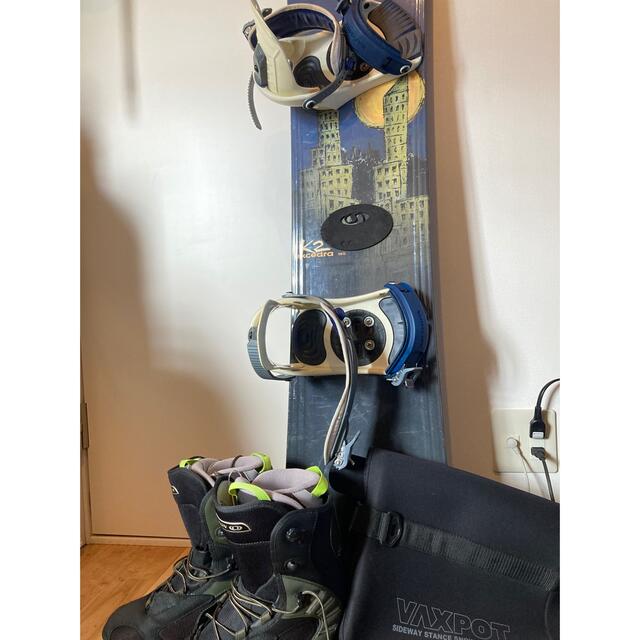 k2 スノーボードセット SALOMONブーツビンディング Burtonケース