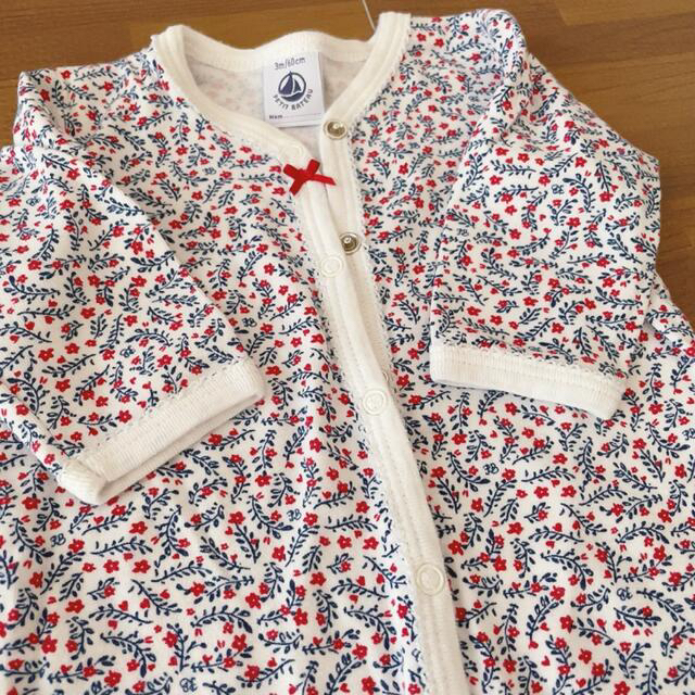 PETIT BATEAU(プチバトー)のりっちゃんさん専用★プチバトー　ロンパース　3m 60cm ！ キッズ/ベビー/マタニティのベビー服(~85cm)(ロンパース)の商品写真