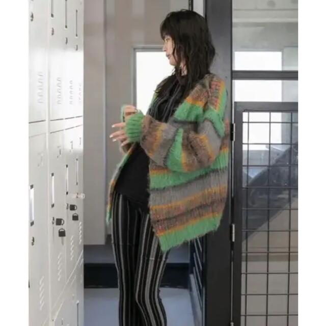 perverze Stripe Mohair Wide Cardigan  レディースのトップス(カーディガン)の商品写真