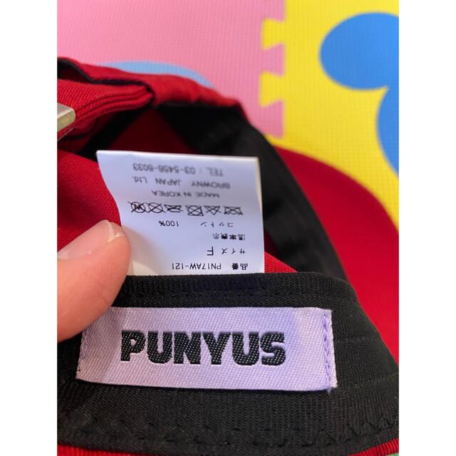 PUNYUS(プニュズ)のPUNYUS ロゴキャップ レッド レディースの帽子(キャップ)の商品写真