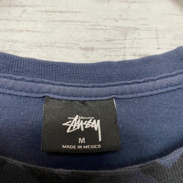 STUSSY(ステューシー)の【希少デザイン】ステューシー　刺繍ワンポイントロゴ　総柄デザイン　Tシャツ メンズのトップス(Tシャツ/カットソー(半袖/袖なし))の商品写真