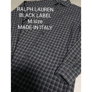 ラルフローレン(Ralph Lauren)のRALPH LAUREN BLACK LABEL チェック シャツ M グレー(シャツ)