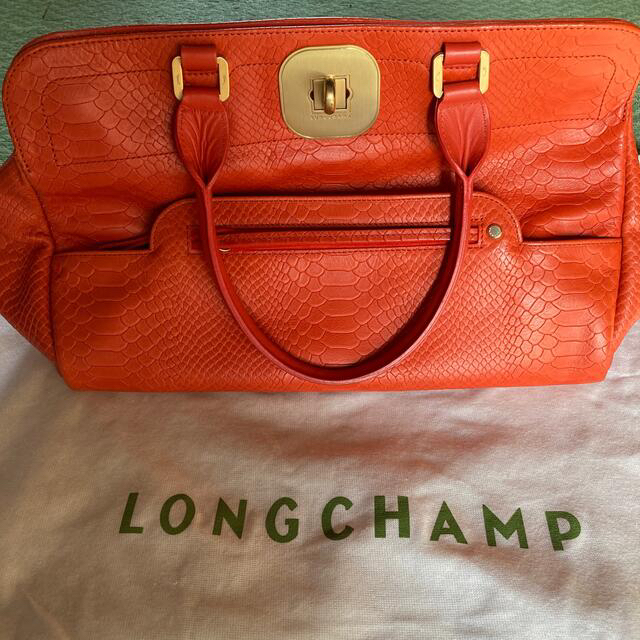 LONGCHAMP(ロンシャン)のロンシャン　オレンジ　バッグ　未使用品 レディースのバッグ(ハンドバッグ)の商品写真