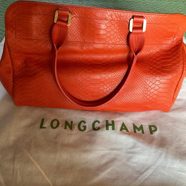 LONGCHAMP(ロンシャン)のロンシャン　オレンジ　バッグ　未使用品 レディースのバッグ(ハンドバッグ)の商品写真