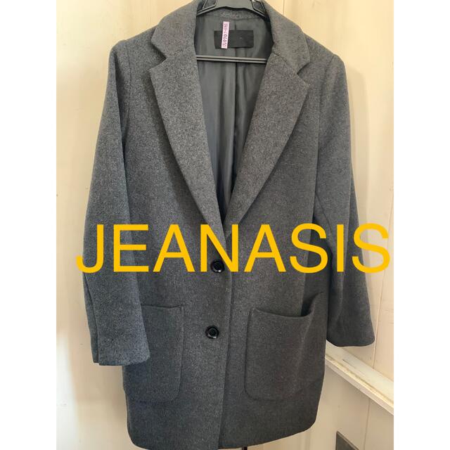 JEANASIS(ジーナシス)のジーナシス  チェスターコート　グレー レディースのジャケット/アウター(チェスターコート)の商品写真